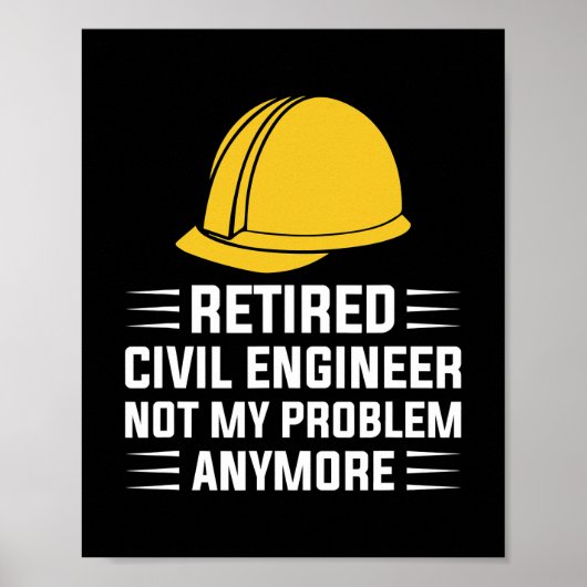 Funny Remoe Civil Engineer Civil Engineer Poster (Voorkant)