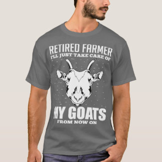 Funny Remoe Farmer Retirement Farming Animal Goa T-shirt
