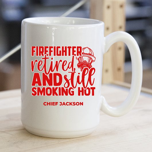 Funny Remoe Firefighter Smoking Hot Koffiemok