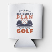Funny Remoe Golf Player Retirement Plan Golfing Blikjeskoeler (Voorkant)