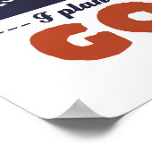 Funny Remoe Golf Player Retirement Plan Golfing Poster (Hoek)