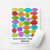 Funny Remoe Nurse Gifts Co-Worker Thoughts Muismat (Met muis)