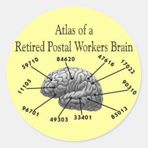 Funny Remoe Postal Worker T-Shirts en Gifts Ronde Sticker
