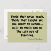 Funny Remoe Teacher Gifts Briefkaart (Voorkant / Achterkant)