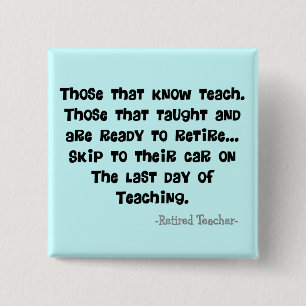 Funny Remoe Teacher Gifts Vierkante Button 5,1 Cm