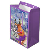 Funny Rendier Kerst Cadeautas (Achterkant Gekanteld)