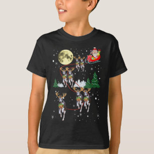 Funny Rendier Whippets Xmas Kerst Hondenliefhebber T-shirt