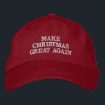 Funny Rendre Noël grand à nouveau Casquettes<br><div class="desc">C'est un Casquette de Noël très drôle ! Une parodie du casquette Trump Make America Great Again ! Customisez-le,  choisissez parmi de nombreuses couleurs de casquette et de fils différents,  et prenez le vôtre aujourd'hui.</div>
