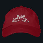 Funny Rendre Noël grand à nouveau Casquettes<br><div class="desc">C'est un Casquette de Noël très drôle ! Une parodie du casquette Trump Make America Great Again ! Customisez-le, choisissez parmi de nombreuses couleurs de casquette et de fils différents, et prenez le vôtre aujourd'hui.</div>