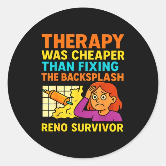 Funny Renovation Remodeling Diy Construction New H Ronde Sticker (Voorkant)