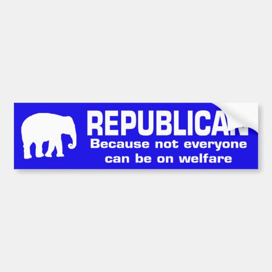 Funny Republican Bumpersticker (Voorkant)