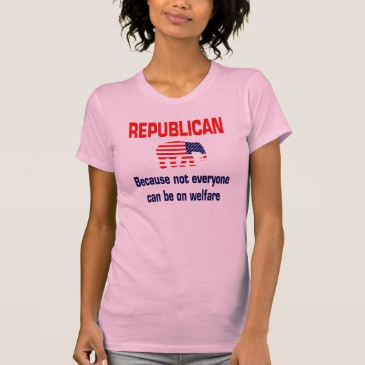 Funny Republican Welfare Shirt (Voorkant)