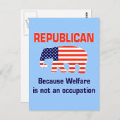 Funny Republican - Welzijn Briefkaart (Voorkant / Achterkant)