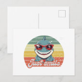 Funny requin invitation vous sourire (Devant / Derrière)