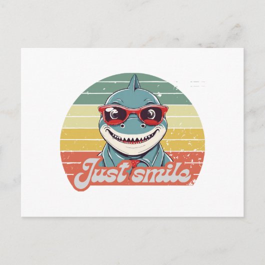 Funny requin invitation vous sourire (Devant)