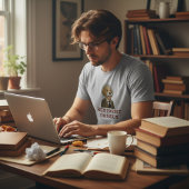 Funny "Resident Genius" Dog Einstein Parody Tri-Blend Shirt