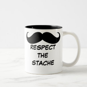 Funny Respect voor de Stache Mustache Mok