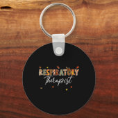 Funny Respiratory Therapist Pumpkin Autumn Tree Fa Sleutelhanger (Voorkant)