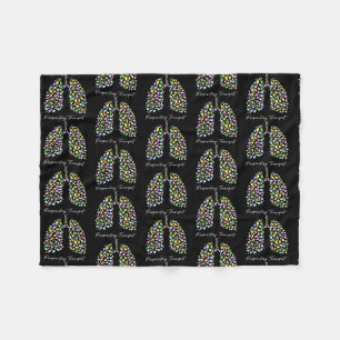 Funny Respiratory Therapist Therapy Lung Happy Fleece Deken