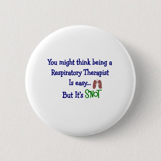 Funny Respiratory Therapy Gifts Ronde Button 5,7 Cm (Voorkant)