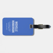 Funny Resting Beach Face | Blauw reizen Bagagelabel (Achterkant horizontaal)