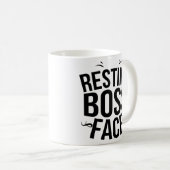 Funny Resting Boss Face Coffee Mok Manager (Voorkant rechts)