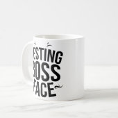 Funny Resting Boss Face Coffee Mok Manager (Voorkant links)