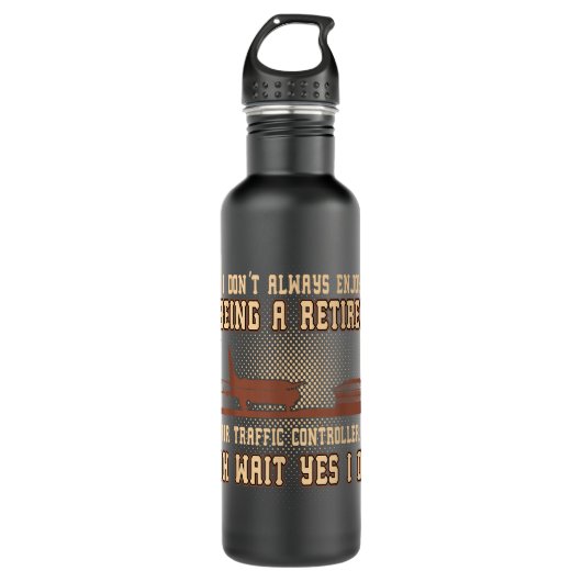 Funny Retired Air Traffic Controller T Waterfles (Voorkant)