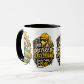 Funny Retired Electrician Mug (Devant gauche)