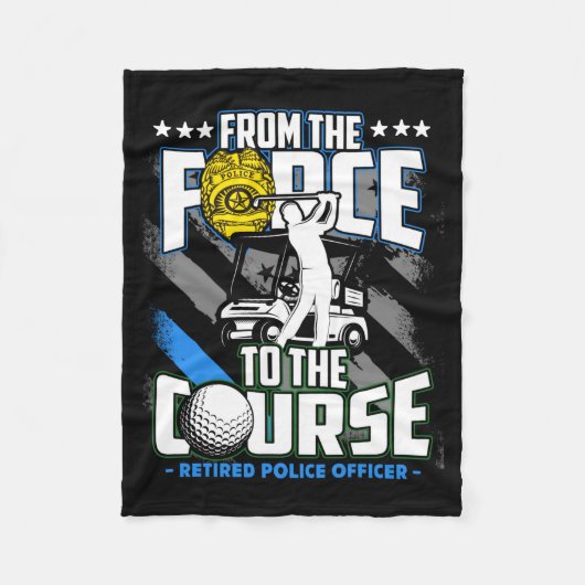 Funny Retired Lice Officer Golf Retirement Gift  Fleece Deken (Voorkant)