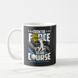 Funny Retired Police Officer Golf Retiération Gift Koffiemok
