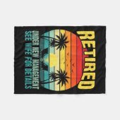 Funny Retired Under New Management See Wife For De Fleece Deken (Voorkant (Horizontaal))