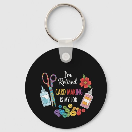 Funny Retirement Crafter Gift Sleutelhanger (Voorkant)