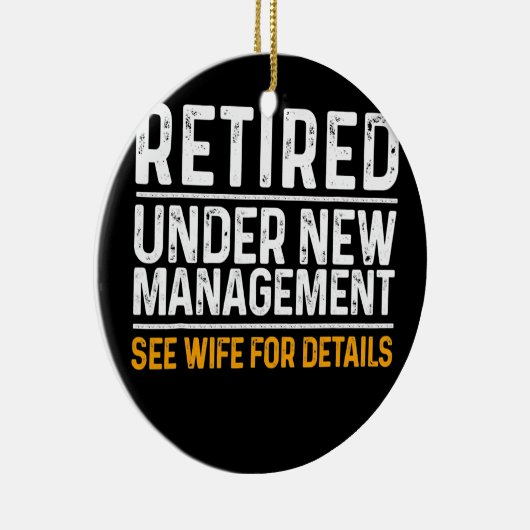 Funny Retirement Design Mannen Dad Retiting Party Keramisch Ornament (Rechts)