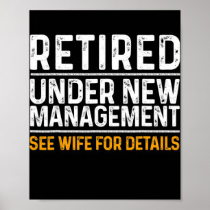 Funny Retirement Design Mannen Dad Retiting Party Poster