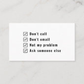 Funny Retirement Gag Joke in ruste Vraag iemand an Visitekaartje (Achterkant)