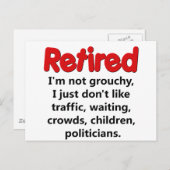 Funny Retirement Gezegde Briefkaart (Voorkant / Achterkant)