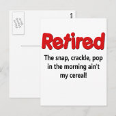 Funny Retirement Gezegde Briefkaart (Voorkant / Achterkant)