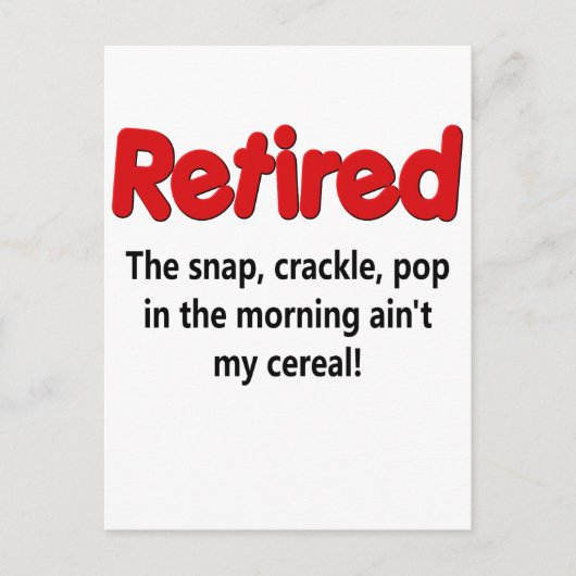 Funny Retirement Gezegde Briefkaart (Voorkant)