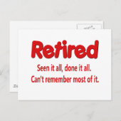 Funny Retirement Gezegde Briefkaart (Voorkant / Achterkant)