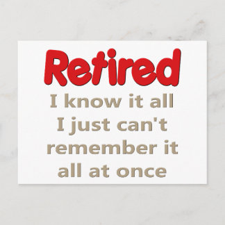 Funny Retirement Gezegde Briefkaart