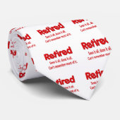 Funny Retirement Gezegde Stropdas (Opgerold)