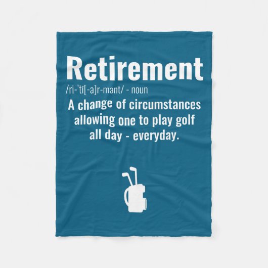 Funny Retirement Golf Quote Retired Golfers Golfin Fleece Deken (Voorkant)