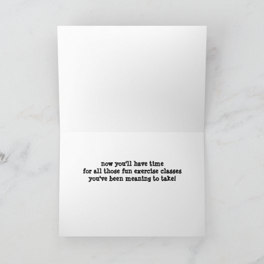 Funny Retirement, Gorilla Exercise Card Kaart (Binnen)