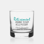 Funny Retirement Herdenking Whisky Glas (Voorkant)