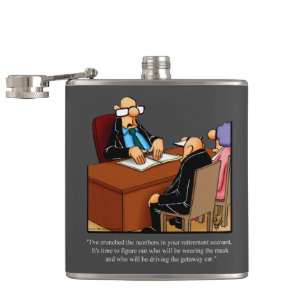 Funny Retirement Humor Flask Gift Heupfles