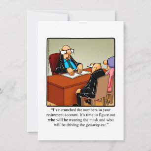 Funny Retirement Humor Party Kaart