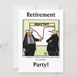 Funny Retirement Humor Party Kaart