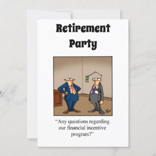 Funny Retirement Humor Party Kaart