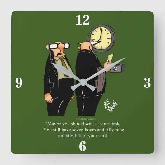 Funny Retirement Humor Wall Clock Gift Vierkante Klok (Voorkant)